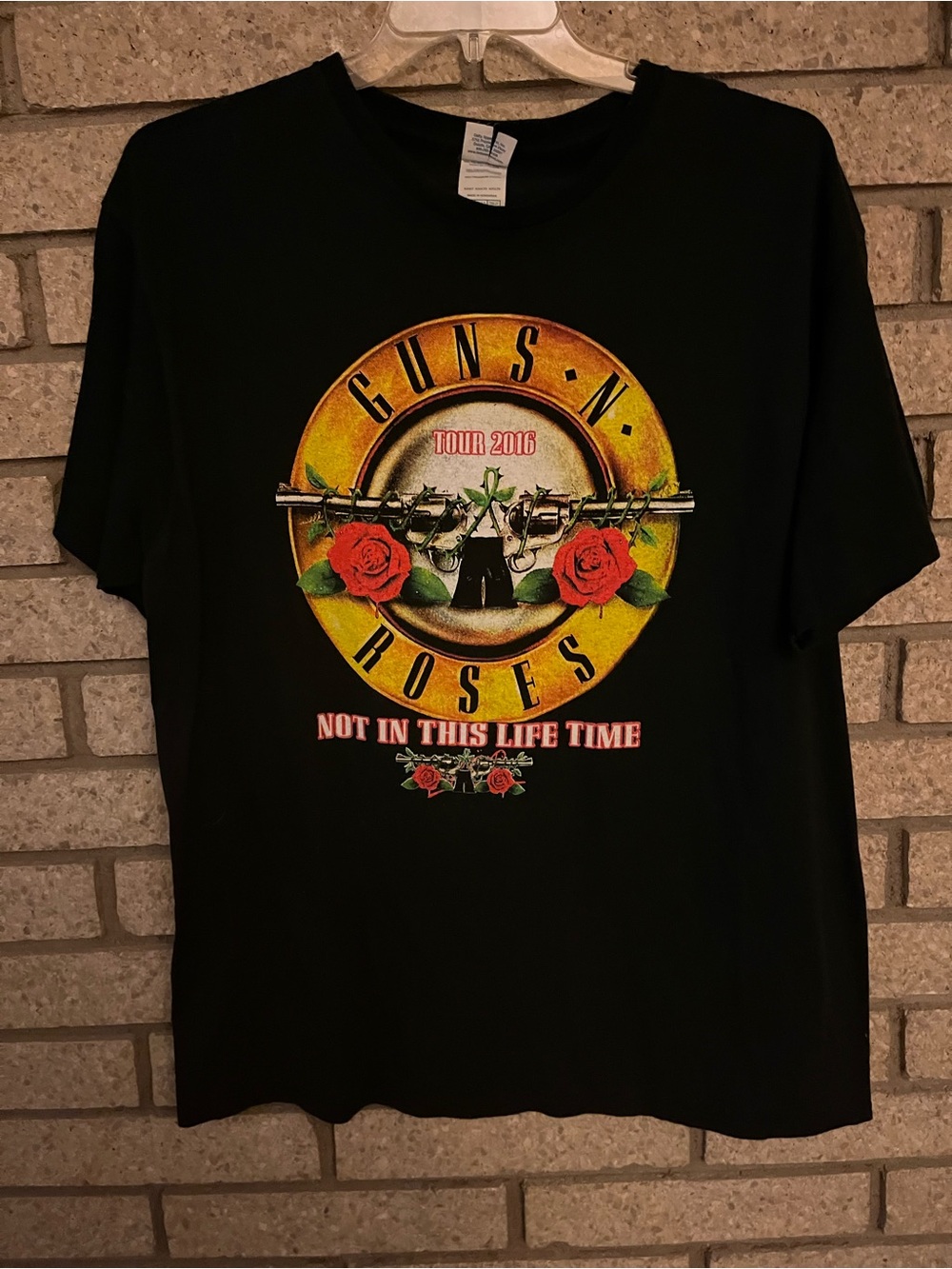 Guns N’ Roses 2016 Not In This Lifetime Tour T-Shirt XL Double Sided Black